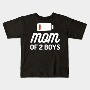 Mom Of Two Boys Kids T-Shirt